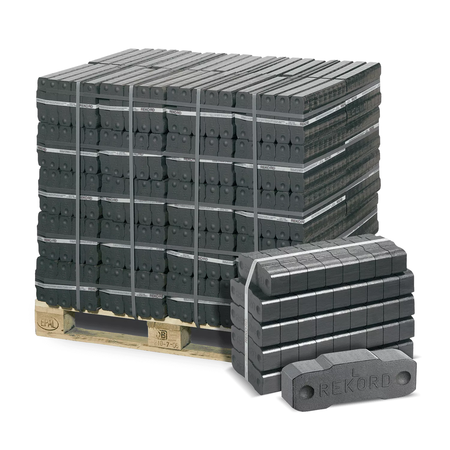 Braunkohle-Briketts 25–60 mm – 40 x 25 kg – REKORD®