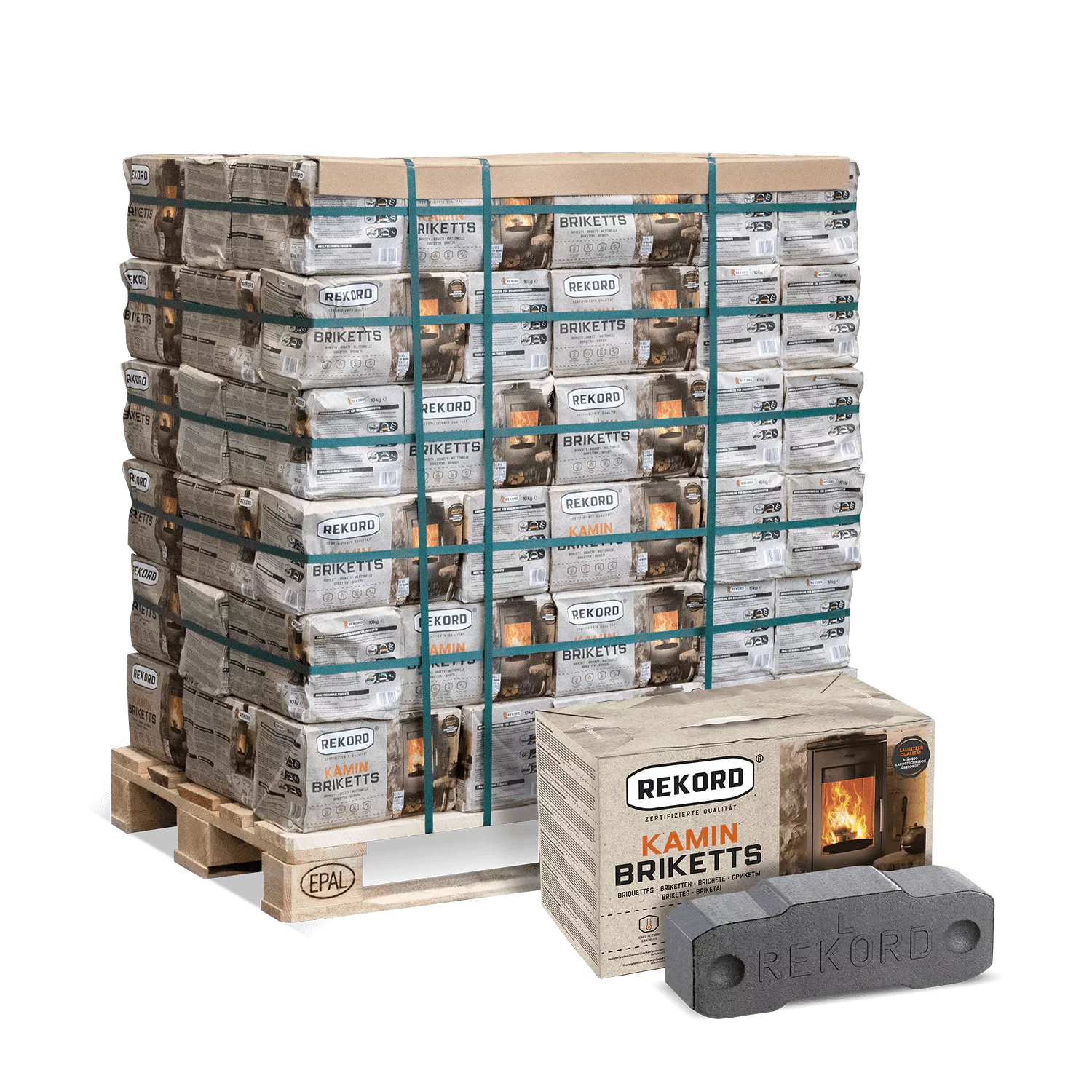 Braunkohle-Briketts 90 x 10 kg – REKORD®