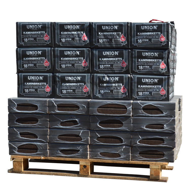 Brennstoff-Mix: Pinikay Eichen-Holzbriquettes + Braunkohle-Briketts – 930 kg Palette