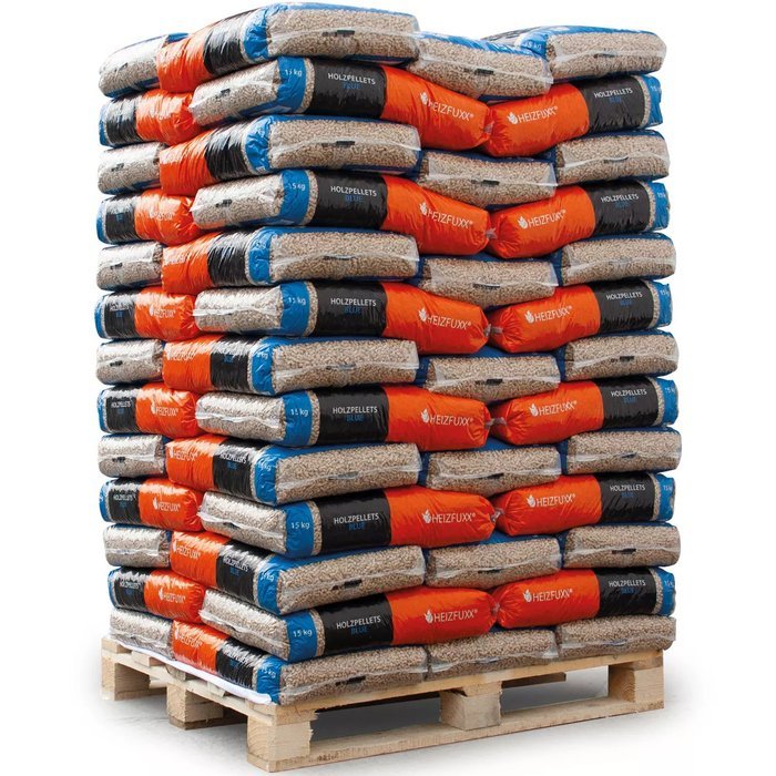 HEIZFUXX Holzpellets Blue 6mm ENplusA1, 65 x 15kg Palette