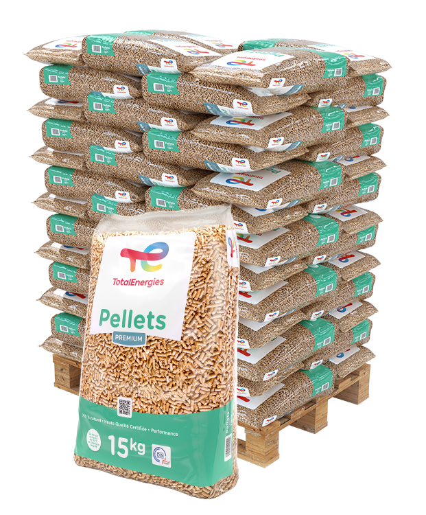 3 Paletten Pellets von TOTALENERGIES