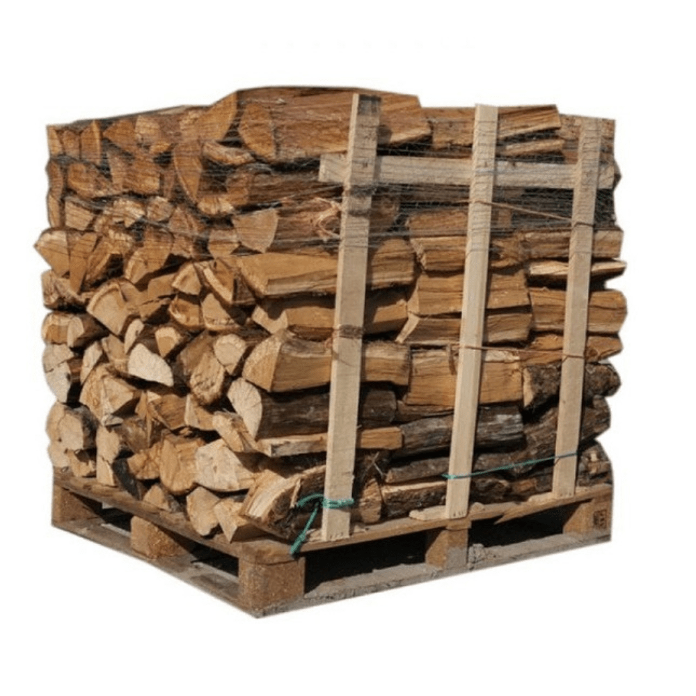 40 cm trockenes Brennholz auf Hartholzmischpalette