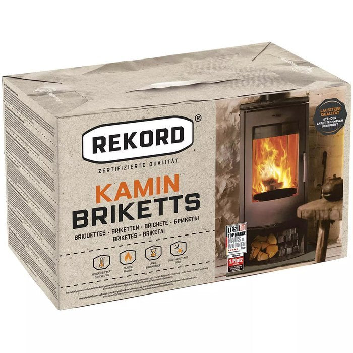 REKORD Braunkohlebriketts Palette Tüte (90 x 10 kg)