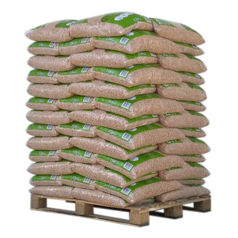 Din Pellets – Palette mit 65 Säcken à 15 kg – Bild 1