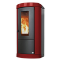 Pelletofen Ecomat 11 Ofenverkleidung bordeaux schwarz | schwarz | Bordeaux | 9