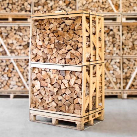 Palette kammergetrocknetes gespalten Birken Brennholz 25cm