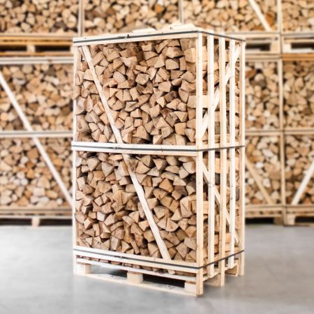 Palette kammergetrocknetes gespalten Buche Brennholz 33cm