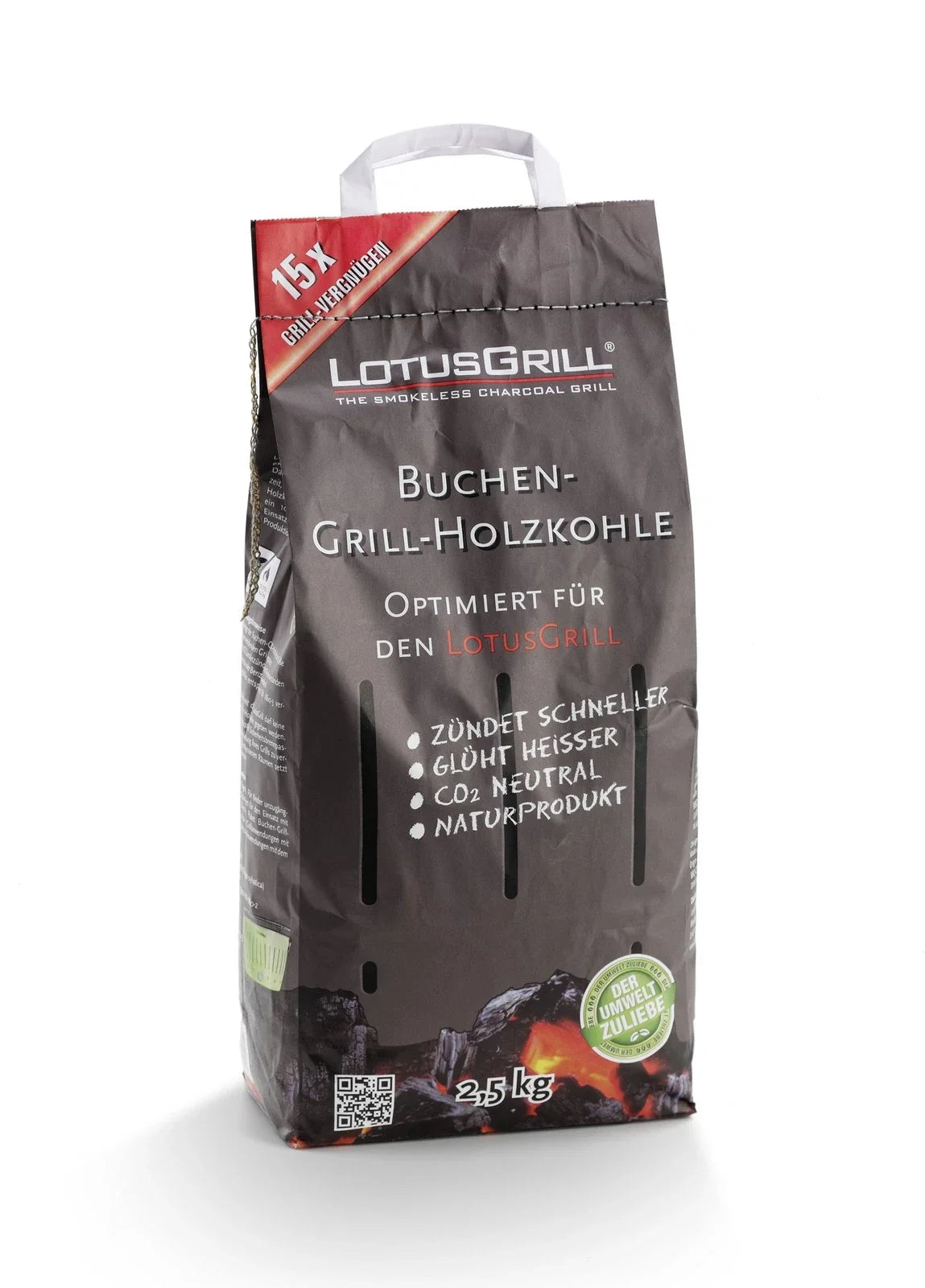 LotusGrill Buchen-Holzkohle (LK-2500) – Bild 1